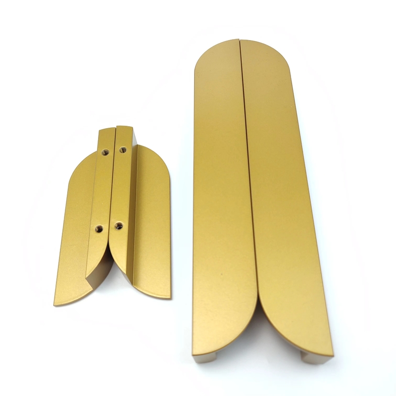 400mm Gouden Handvat 3 van het Aluminiumkabinet het Bladhandvatten van Kleurensalix voor Slaapkamer