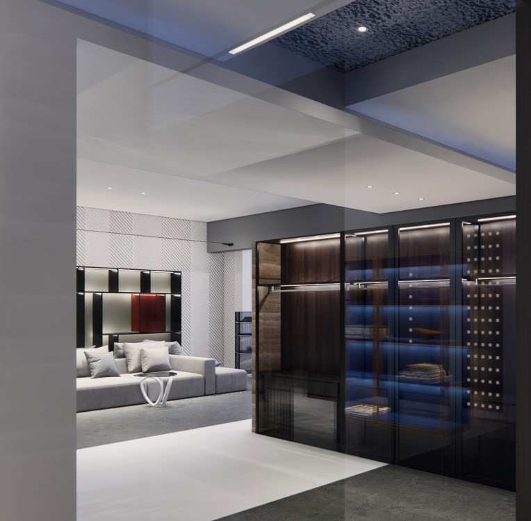 Aangepaste maten aluminium frame glazen schuifdeur raam voor garderobe hardware
