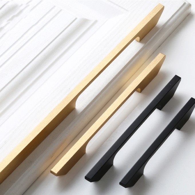 192mm Lange Garderobe het Aluminium behandelt Zwarte Gouden Decoratie voor Kast