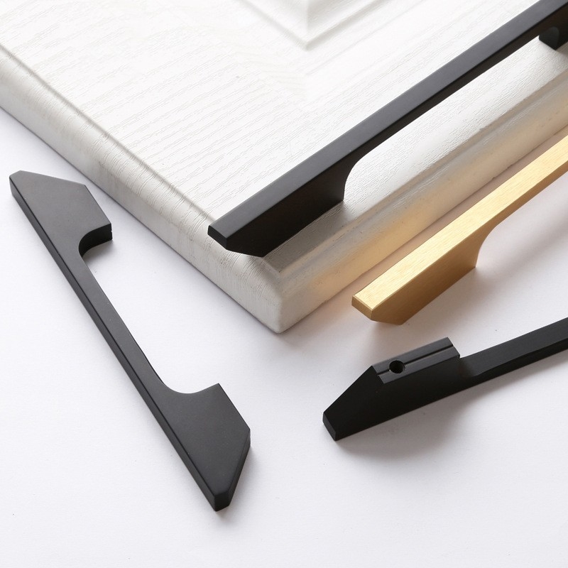 192mm Lange Garderobe het Aluminium behandelt Zwarte Gouden Decoratie voor Kast