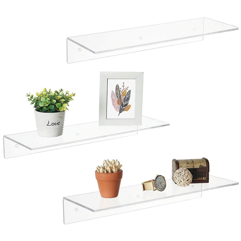 Moderne houten wandenplank voor huisversiering in elegante witte kleur
