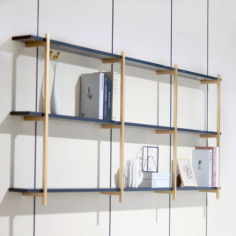 SGS van het het Metaalkader van het 3 Laag Gouden Aluminium de Muurplank 820mm voor Huisdecor