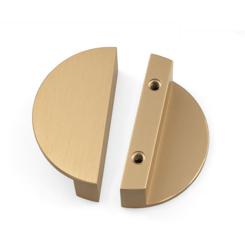 120mm trekt de Gouden Halve de Maan Moderne Lade van de Messingskleur de Handvatten van het Aluminiumkabinet met Schroeven