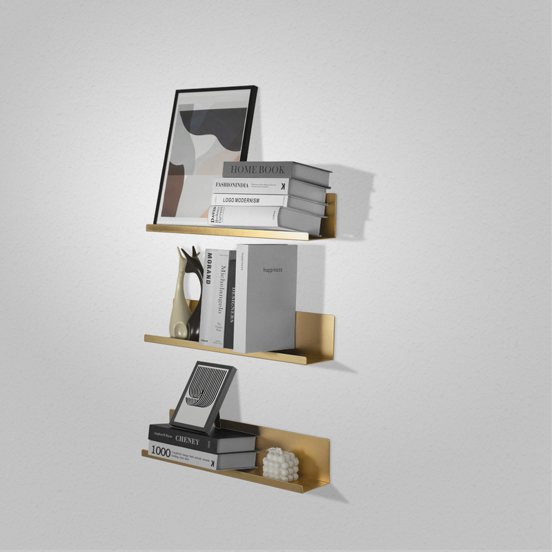OEM Aangepaste van de de Muurplank van het Aluminiumboek Decoratieve het Black metal Drijvende Planken