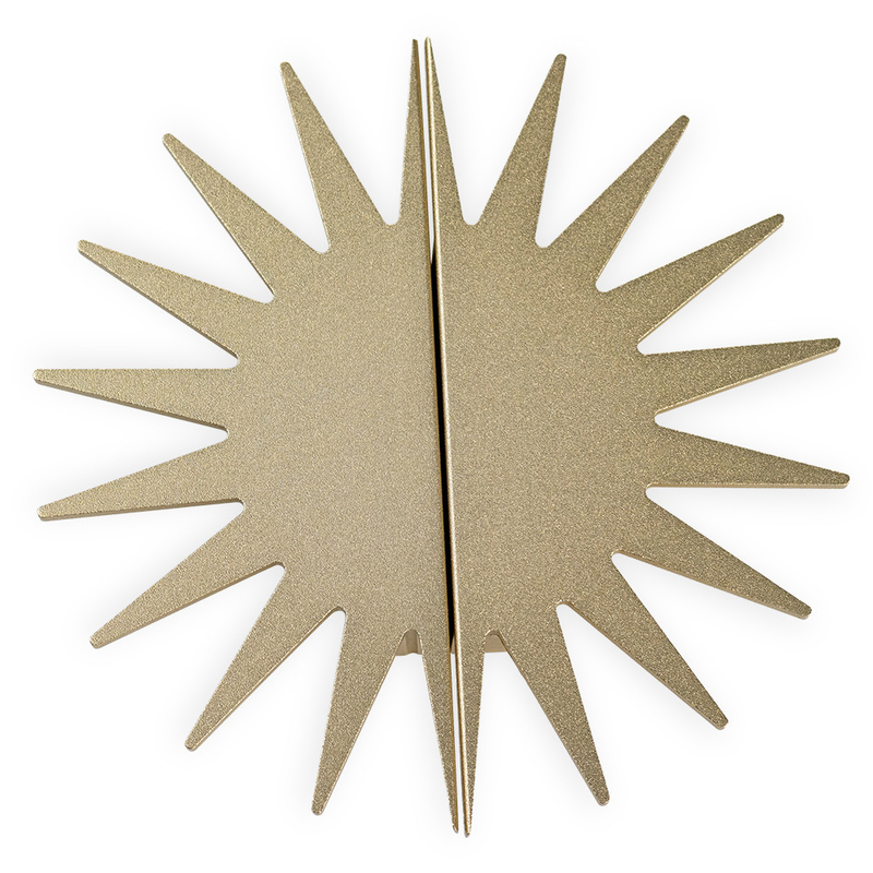 De gouden Zon Gevormde van de de Knoppen4.72inches Decoratieve Nieuwigheid van het Aluminiumkabinet handvatten van de de garderobedeur