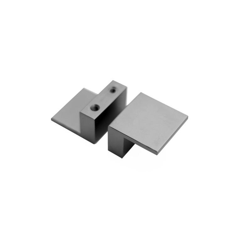 De vierkante Zwarte Moderne Knoppen van het Metaalkabinet 1,2 Duim Handvat l-Type van de Aluminiumlade
